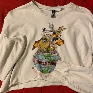 Looney toons cropped long sleeve